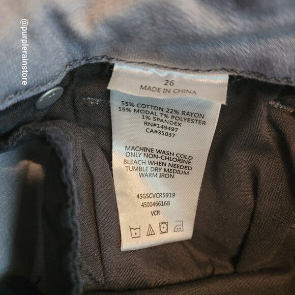 Joes Jeans Size 26 Skinny Mid Rise Gray Wash Stretch Denim Raw Hem - Picture 4 of 12